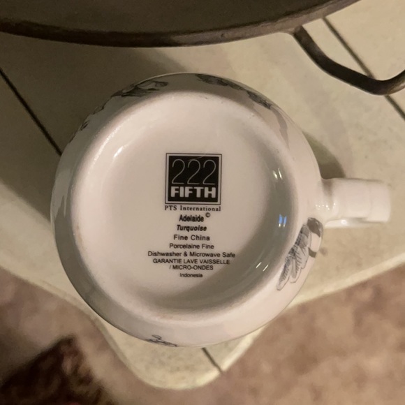 222 Fifth Adelaide Turquoise Mug - Picture 5 of 6